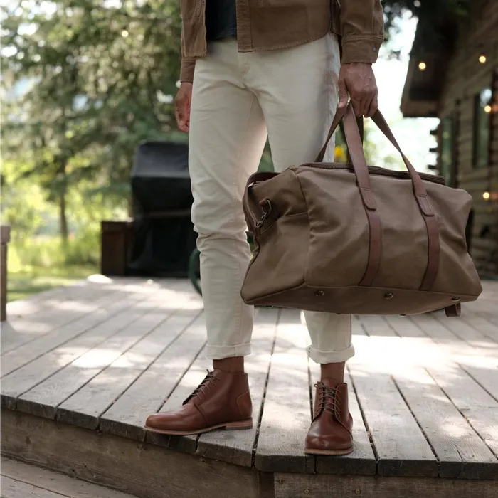 Men Luis Weekender Waxed Canvas Nisolo Bags and Wallets