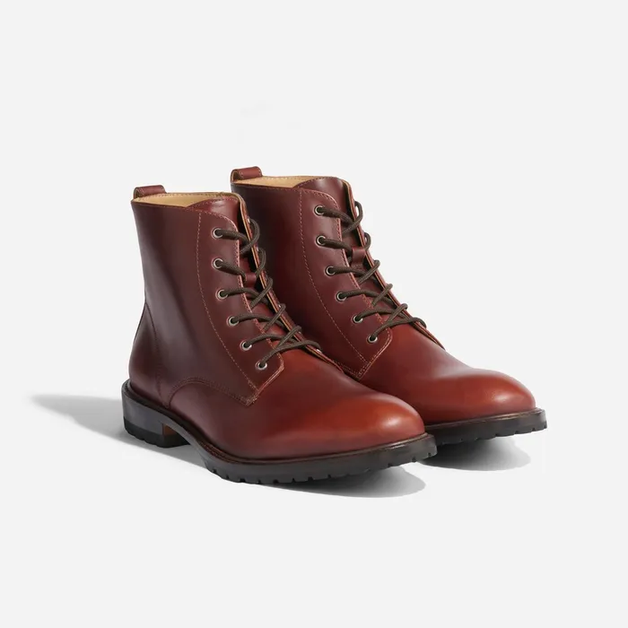Men Martin AllWeather Boot Mahogany Nisolo Boots