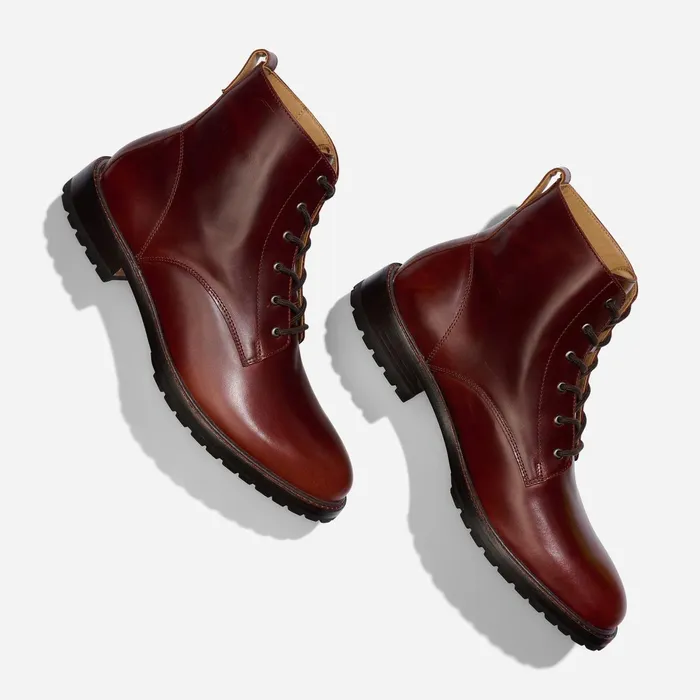Men Martin AllWeather Boot Mahogany Nisolo Boots