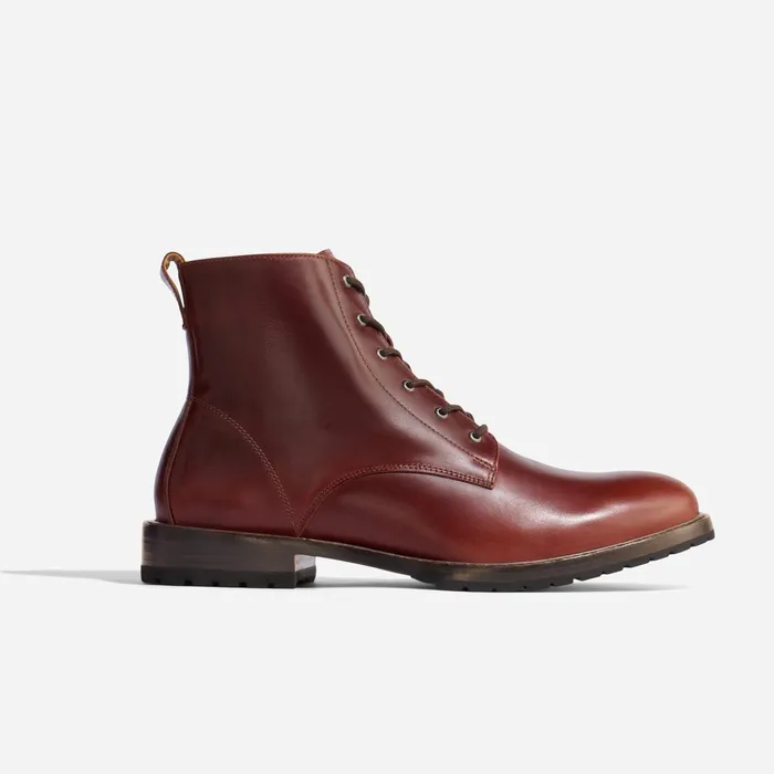Men Martin AllWeather Boot Mahogany Nisolo Boots