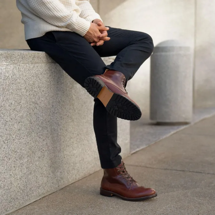 Men Martin AllWeather Boot Mahogany Nisolo Boots