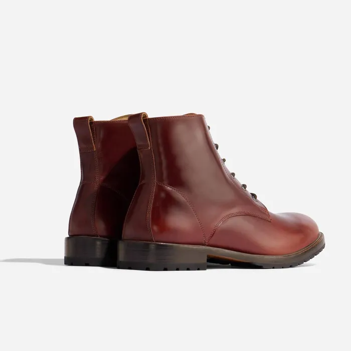 Men Martin AllWeather Boot Mahogany Nisolo Boots