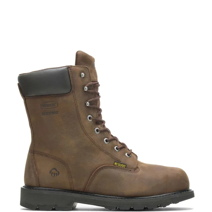 Men McKay Waterproof SteelToe 8rdquo Work Boot Brown Wolverine Safety Toe
