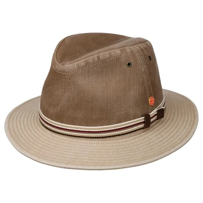 Men Menowin Twotone Fabric Hat Khaki Mayser Traveler Hats