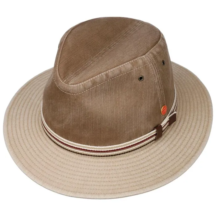 Men Menowin Twotone Fabric Hat Khaki Mayser Traveler Hats Men Menowin Twotone Fabric Hat Khaki Mayser Traveler Hats