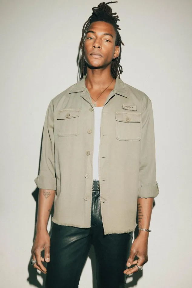 Men Military Shirt Military Green OTHER SHIRTS Men Military Shirt Military Green OTHER SHIRTS