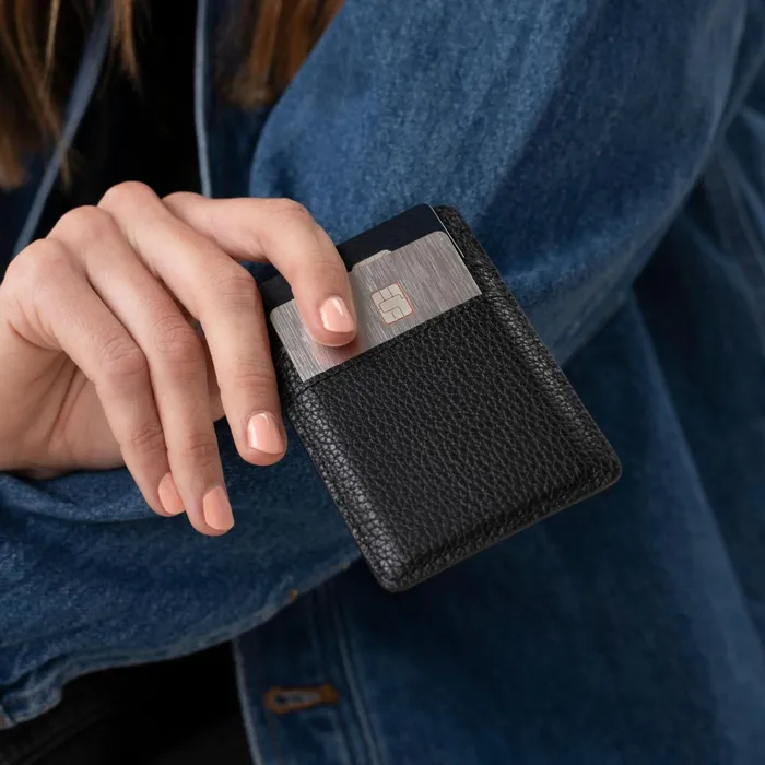 Men Nico Card Case Wallet Black Nisolo Bags and Wallets