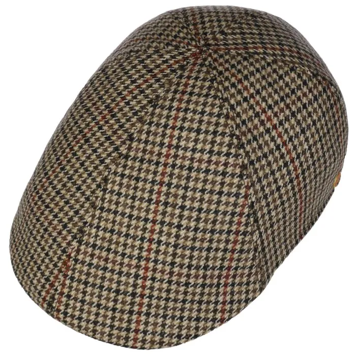 Men Paddy Casual Houndstooth Flat Cap Brown Mayser Flat Caps Men Paddy Casual Houndstooth Flat Cap Brown Mayser Flat Caps