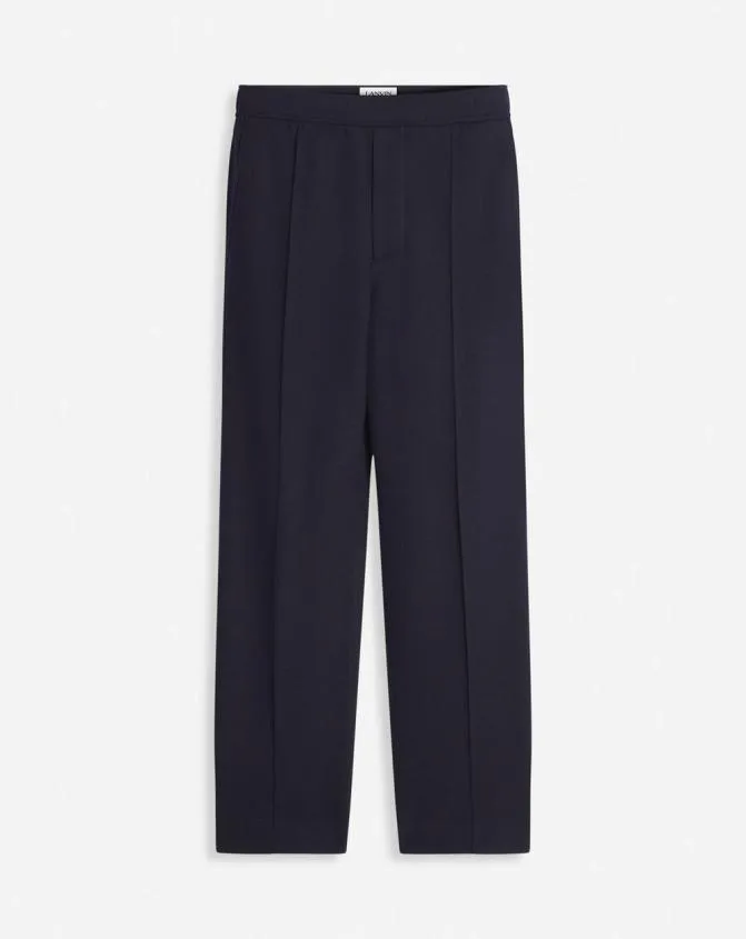 Men Pants and Shorts Lanvin Pants With An Elastic Waistband Dark Navuy Blue