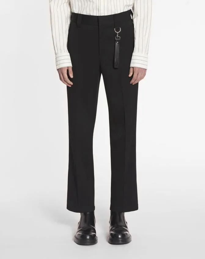 Men Pants and Shorts Lanvin Straight Fit Pants Black Men Pants and Shorts Lanvin Straight Fit Pants Black