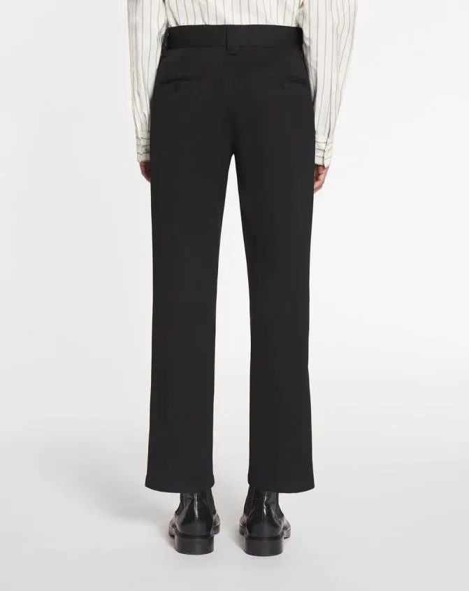 Men Pants and Shorts Lanvin Straight Fit Pants Black Men Pants and Shorts Lanvin Straight Fit Pants Black