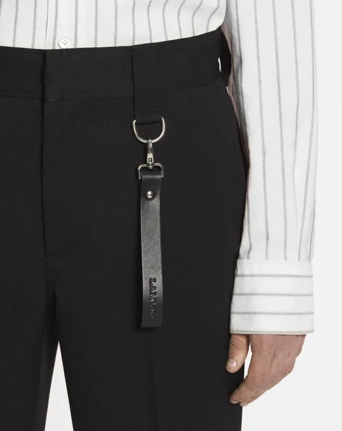 Men Pants and Shorts Lanvin Straight Fit Pants Black Men Pants and Shorts Lanvin Straight Fit Pants Black