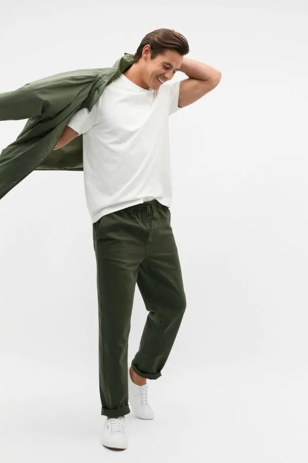 Men Pants Seed Heritage Splice Pocket Pant Dark Khaki