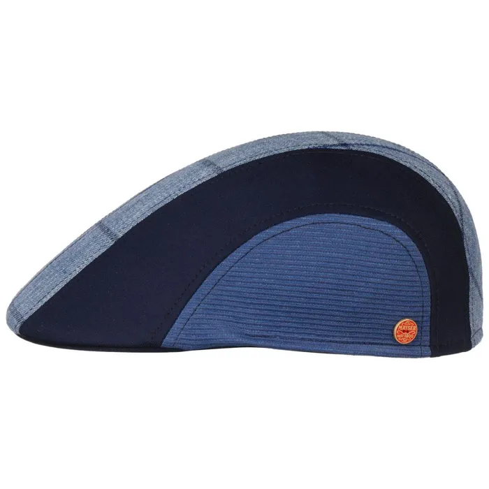 Men Pitt Patchwork Cap Blue Mayser Flat Caps