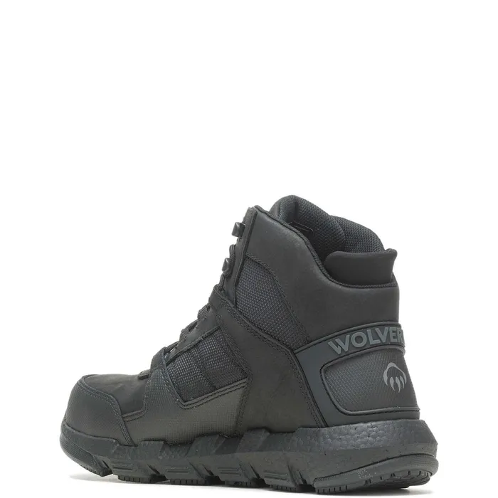 Men Rev UltraSpringtrade DuraShocks Vent CarbonMaxtrade Work Boot Black Wolverine Safety Toe