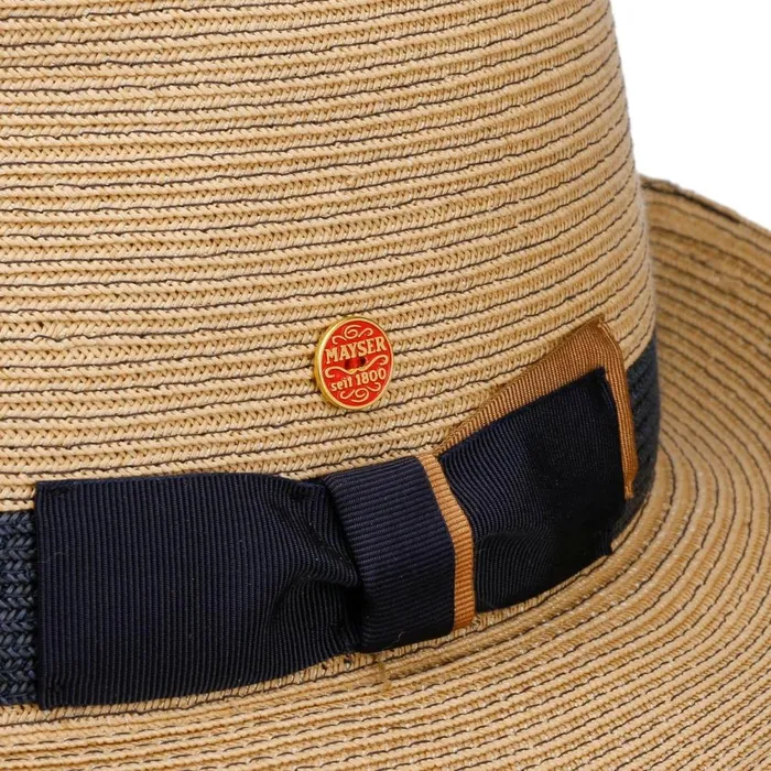 Men Samuel Livorno Fedora Straw Hat Natural Blue Mayser Pork Pie Hats Men Samuel Livorno Fedora Straw Hat Natural Blue Mayser Pork Pie Hats
