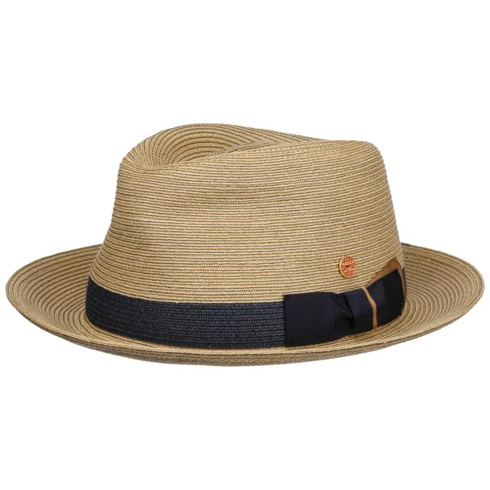 Men Samuel Livorno Fedora Straw Hat Natural Blue Mayser Pork Pie Hats Men Samuel Livorno Fedora Straw Hat Natural Blue Mayser Pork Pie Hats