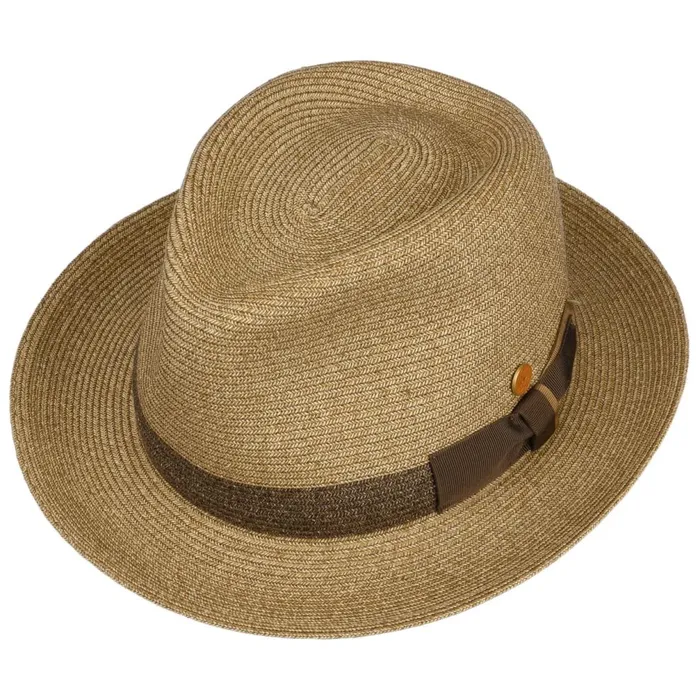Men Samuel Livorno Fedora Straw Hat Natural Blue Mayser Pork Pie Hats Men Samuel Livorno Fedora Straw Hat Natural Blue Mayser Pork Pie Hats