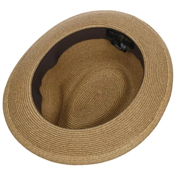 Men Samuel Livorno Fedora Straw Hat Natural Blue Mayser Pork Pie Hats Men Samuel Livorno Fedora Straw Hat Natural Blue Mayser Pork Pie Hats