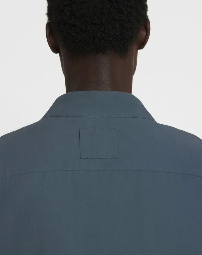 Men Shirts Lanvin Fluid Cotton Ascot Collar Top Steel Men Shirts Lanvin Fluid Cotton Ascot Collar Top Steel