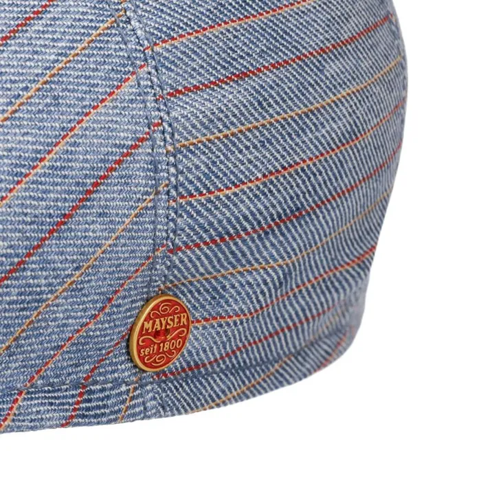 Men Sidney Paros Stripes Flatcap Blue Mayser Flat Caps Men Sidney Paros Stripes Flatcap Blue Mayser Flat Caps