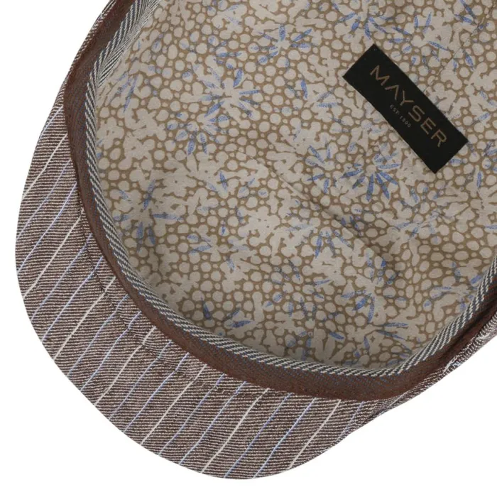 Men Sidney Paros Stripes Flatcap Blue Mayser Flat Caps Men Sidney Paros Stripes Flatcap Blue Mayser Flat Caps
