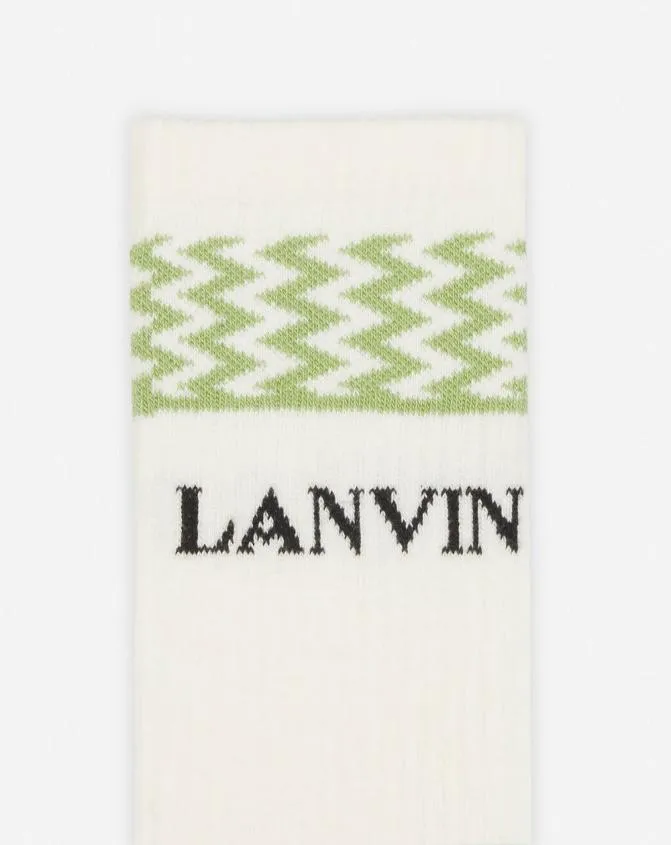Men Socks Lanvin Curb Socks Ecruvert De Gris Men Socks Lanvin Curb Socks Ecruvert De Gris