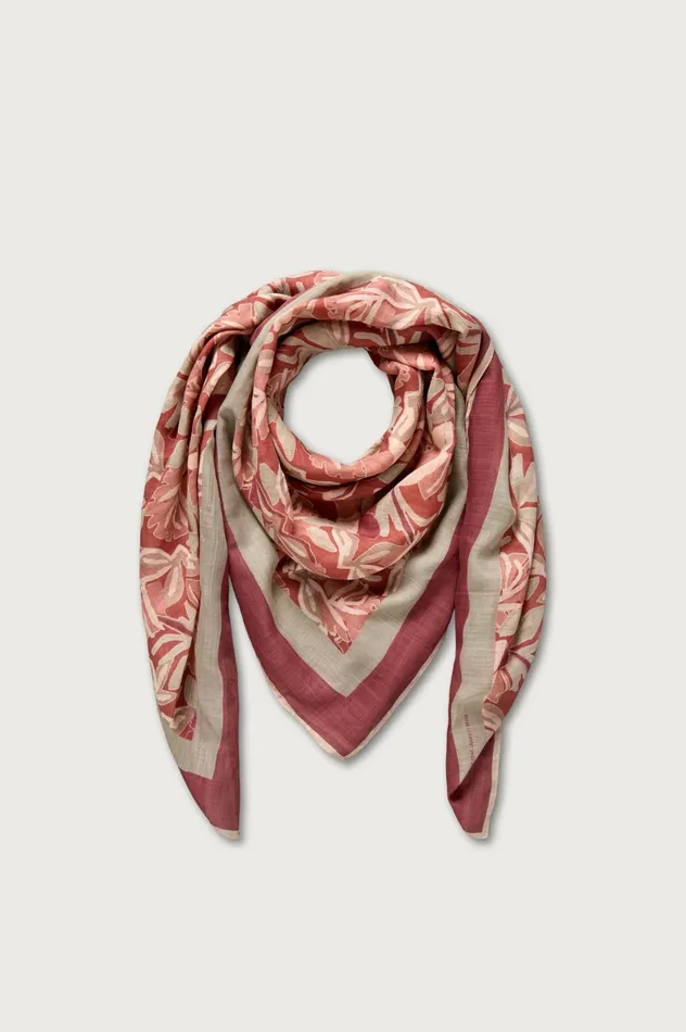 Men STOLE 8211 Cotton Linen Stole 8211 Burn Red Massimo Alba Scarves and Stoles