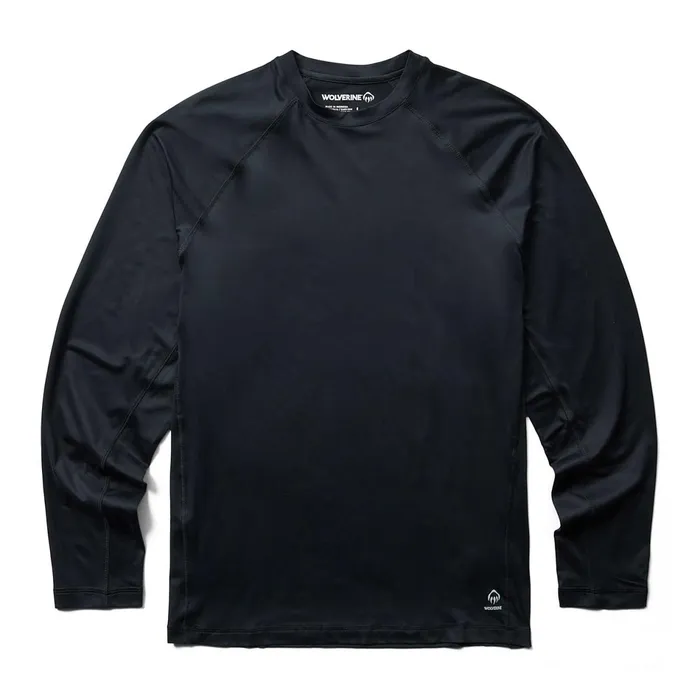 Men SunStop Eco Long Sleeve Tee Black Wolverine Clothing