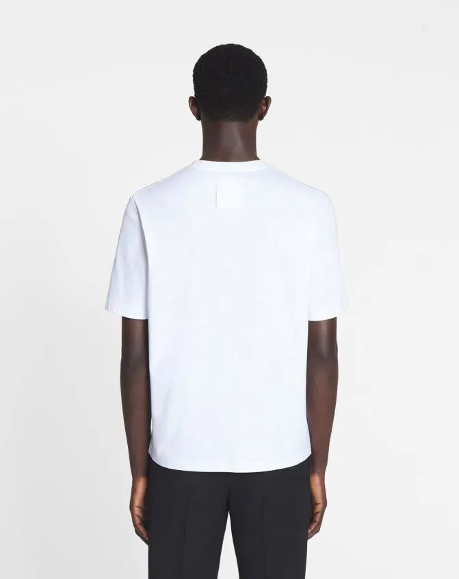 Men Tshirts and Polos Lanvin Embroidered TShirt Optic White Men Tshirts and Polos Lanvin Embroidered TShirt Optic White