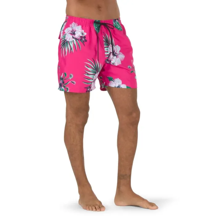 Men Vans Mixed 168243 Volley Fuchsia Purple Trap Floral Shorts and Boardshorts