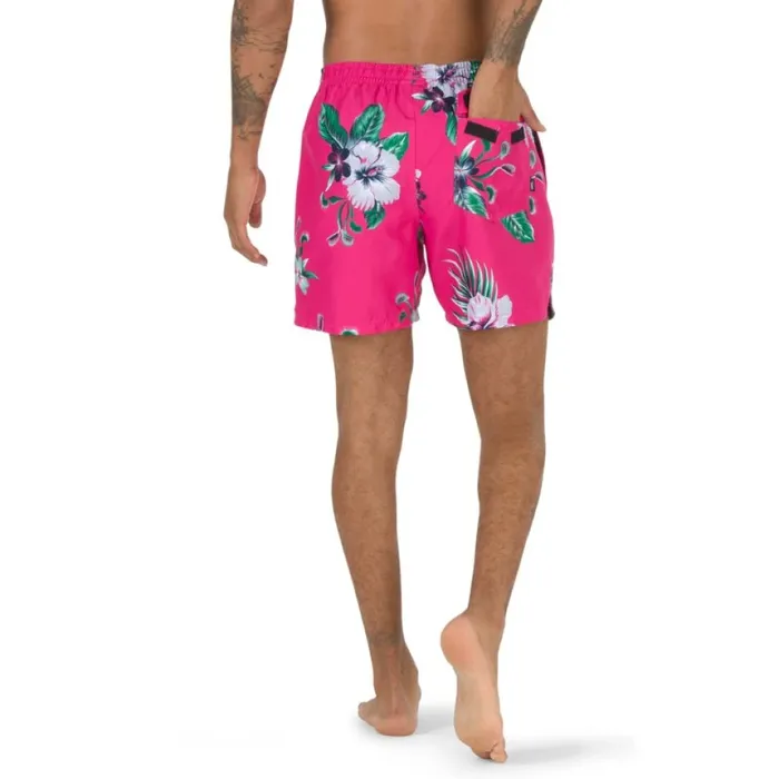 Men Vans Mixed 168243 Volley Fuchsia Purple Trap Floral Shorts and Boardshorts