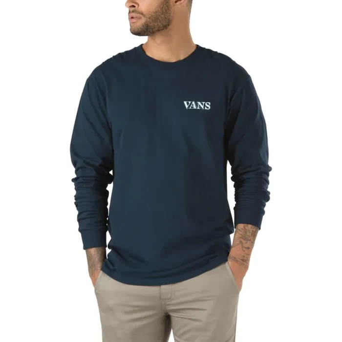 Men Vans Seismic Activity Long Sleeve TShirt Navy TShirts and Tanks Men Vans Seismic Activity Long Sleeve TShirt Navy TShirts and Tanks