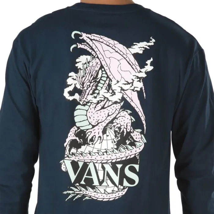 Men Vans Seismic Activity Long Sleeve TShirt Navy TShirts and Tanks Men Vans Seismic Activity Long Sleeve TShirt Navy TShirts and Tanks