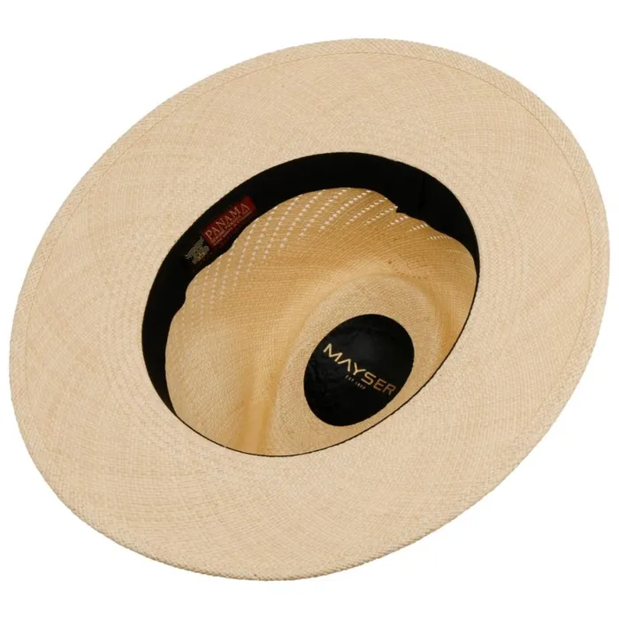 Men Vented Crown Panama Hat Nature Mayser Straw Hats Men Vented Crown Panama Hat Nature Mayser Straw Hats