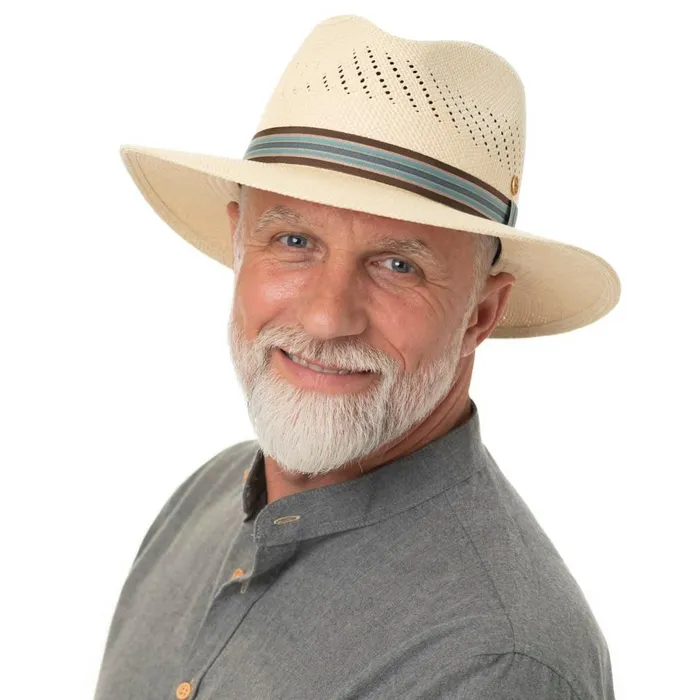 Men Vented Crown Panama Hat Nature Mayser Straw Hats Men Vented Crown Panama Hat Nature Mayser Straw Hats