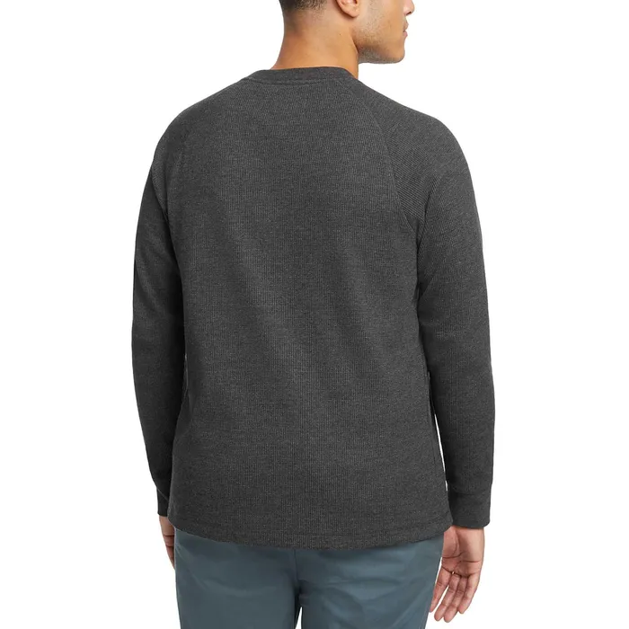 Men Walden II Thermal Long Sleeve Tee Black Heather Wolverine Work Shirts