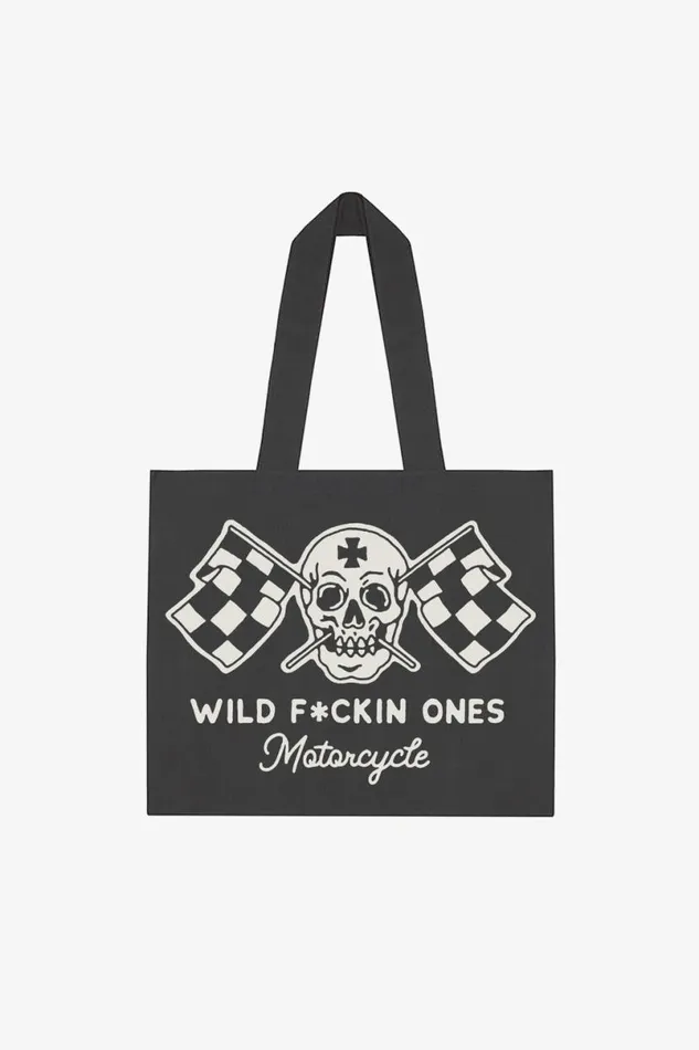 Men Wild Fuckin Ones Motorcycle Tote Bag OTHER TOTE BAGS