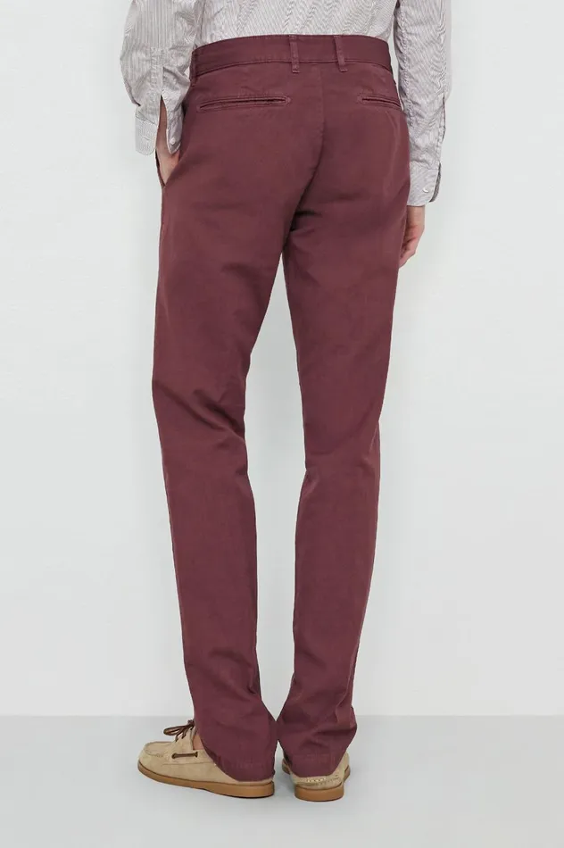 Men WINCH2 8211 Cotton Linen Panama Trousers 8211 Dim Burgundy Massimo Alba Trousers and Shorts Men WINCH2 8211 Cotton Linen Panama Trousers 8211 Dim Burgundy Massimo Alba Trousers and Shorts