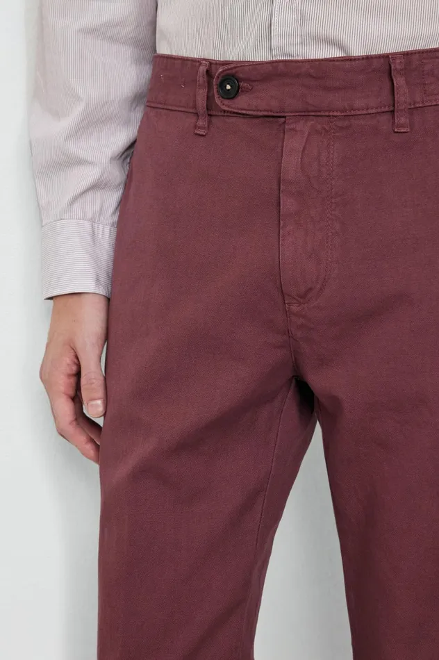 Men WINCH2 8211 Cotton Linen Panama Trousers 8211 Dim Burgundy Massimo Alba Trousers and Shorts Men WINCH2 8211 Cotton Linen Panama Trousers 8211 Dim Burgundy Massimo Alba Trousers and Shorts