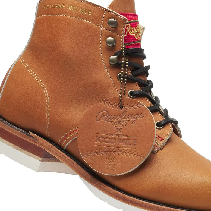 Men Wolverine 1000 Mile X Rawlings Grand Slam Boot Caramel Wolverine 1000 Mile