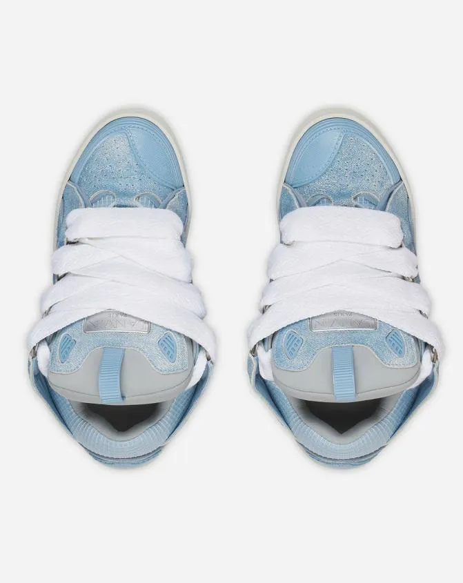 MenWomen Curb Lanvin Curb DenimEffect Leather Sneakers Denim Blue MenWomen Curb Lanvin Curb DenimEffect Leather Sneakers Denim Blue