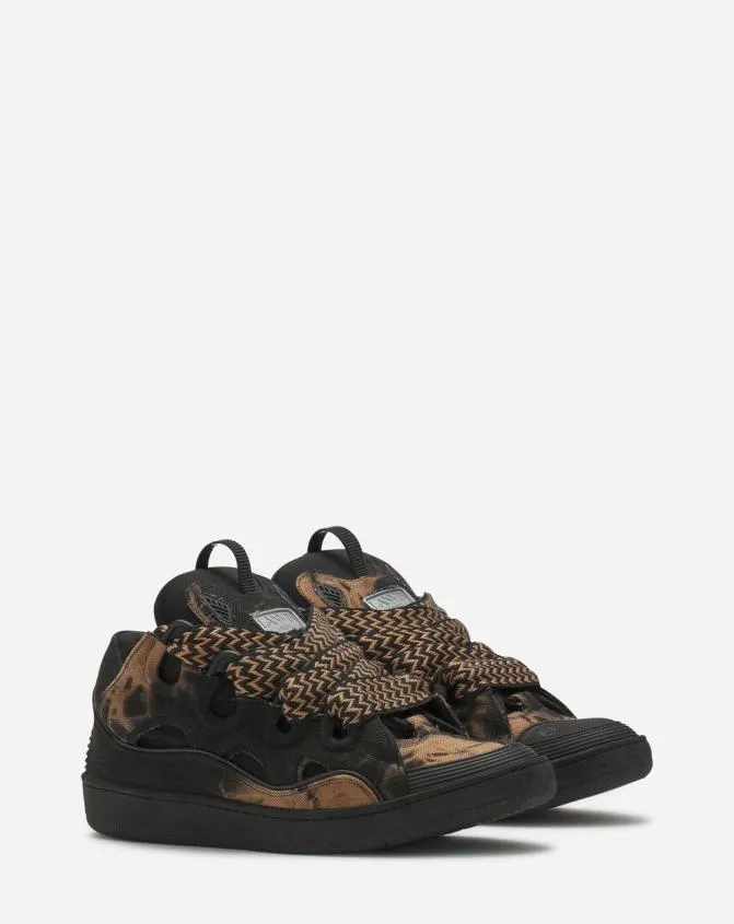 MenWomen Curb Lanvin Curb Washed Denim Sneakers Blackbeige MenWomen Curb Lanvin Curb Washed Denim Sneakers Blackbeige