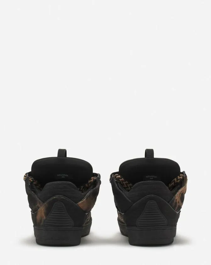 MenWomen Curb Lanvin Curb Washed Denim Sneakers Blackbeige MenWomen Curb Lanvin Curb Washed Denim Sneakers Blackbeige
