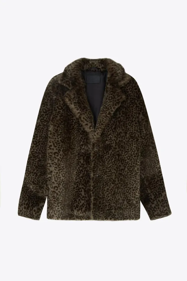 MenWomen Faux Fur Blazer Leopard OTHER JACKETS and COATS