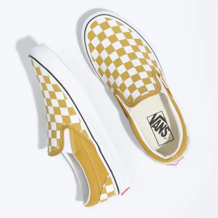MenWomen Vans Checkerboard Classic SlipOn Olive OilTrue White Classics Shoes MenWomen Vans Checkerboard Classic SlipOn Olive OilTrue White Classics Shoes