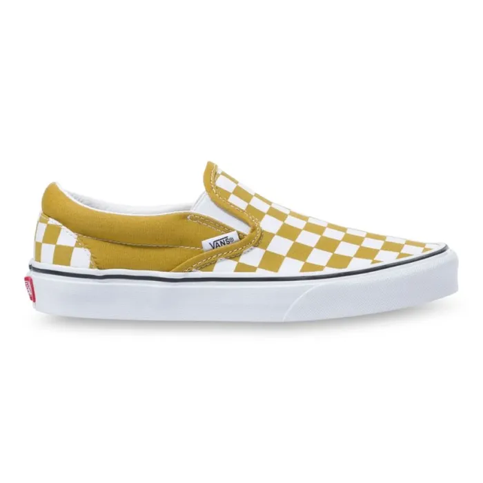 MenWomen Vans Checkerboard Classic SlipOn Olive OilTrue White Classics Shoes MenWomen Vans Checkerboard Classic SlipOn Olive OilTrue White Classics Shoes