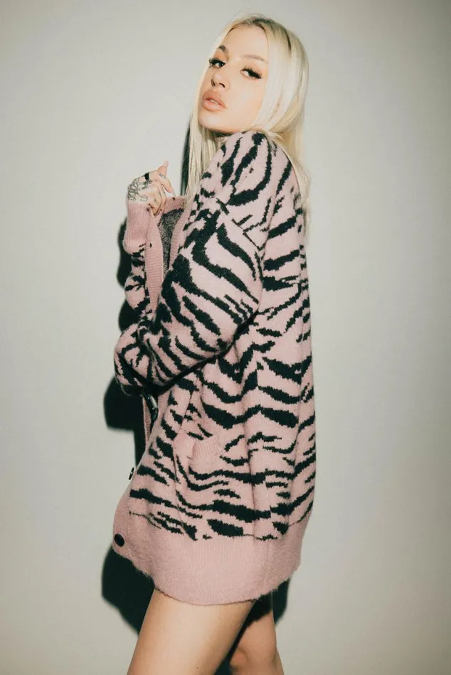 MenWomen Zebra Cardigan Pink OTHER KNITWEAR