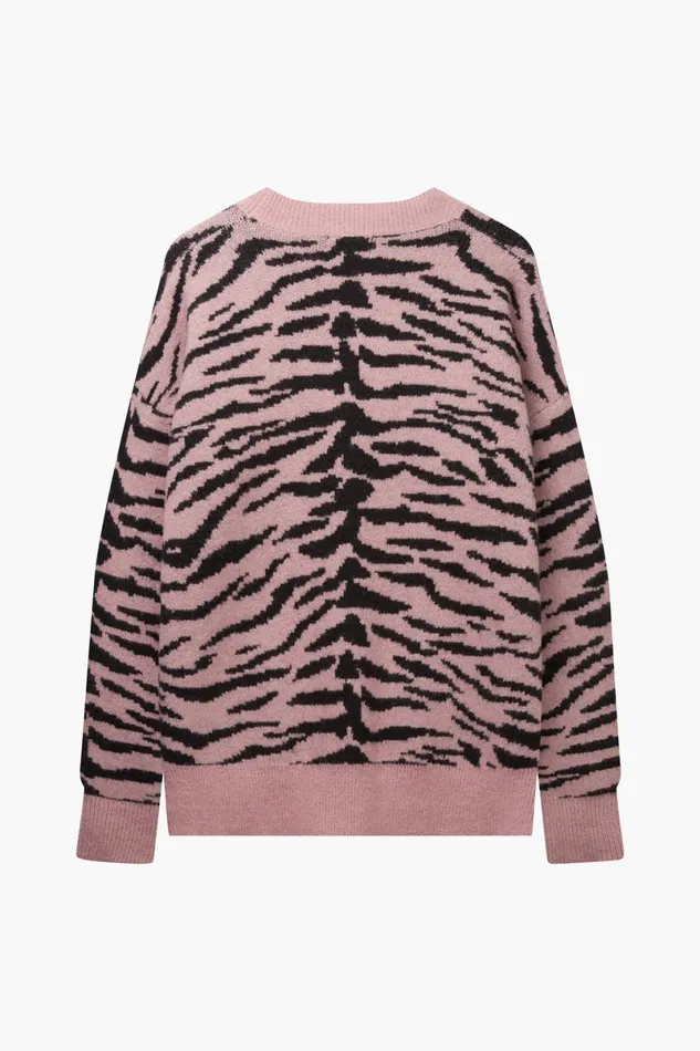 MenWomen Zebra Cardigan Pink OTHER KNITWEAR