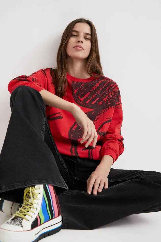 Mickey Mouse Graphic Sweatshirt Women Desigual Sweatshirts